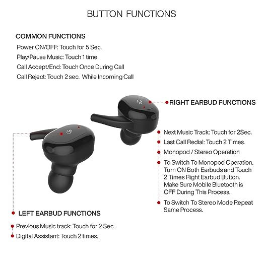 truke Fit 2 in-Ear True Wireless Bluetooth Headphones (TWS) with Mic (Black) truke Fit 2 in-Ear True Wireless Bluetooth Headphones (TWS) with Mic (Black)